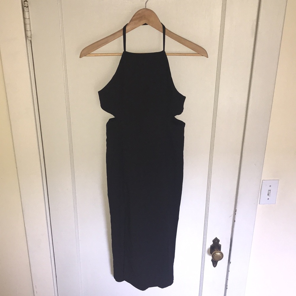 NWT Krisa Black Side Cut Out Dress, Size 4
